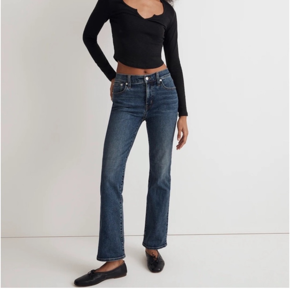 NWT Madewell Kick Out Crop Jeans Arlen Wash Blue
